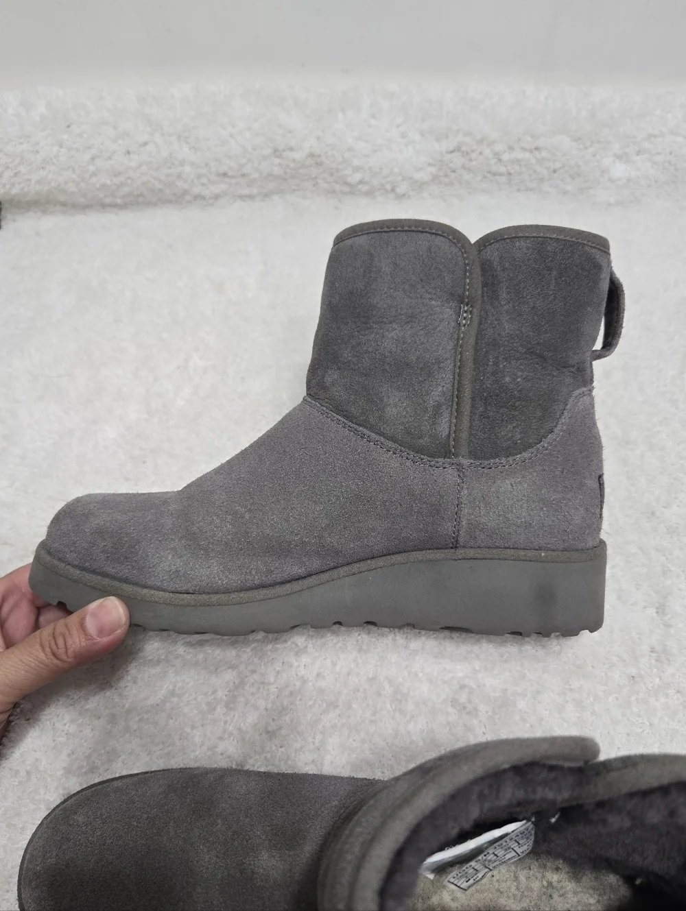 Ugg Women Classic Mini Boot In Gray Suede Sz 7